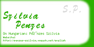 szilvia penzes business card